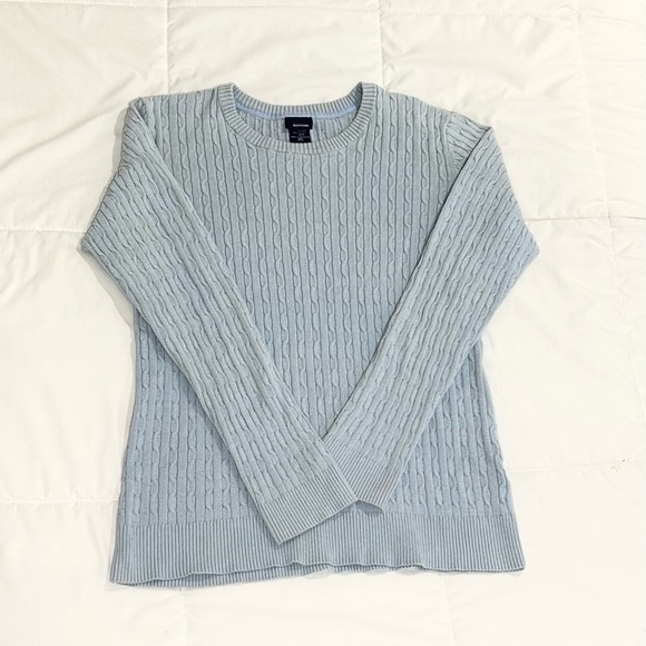 Blue Cable Knit Sweater - Picture 3 of 4